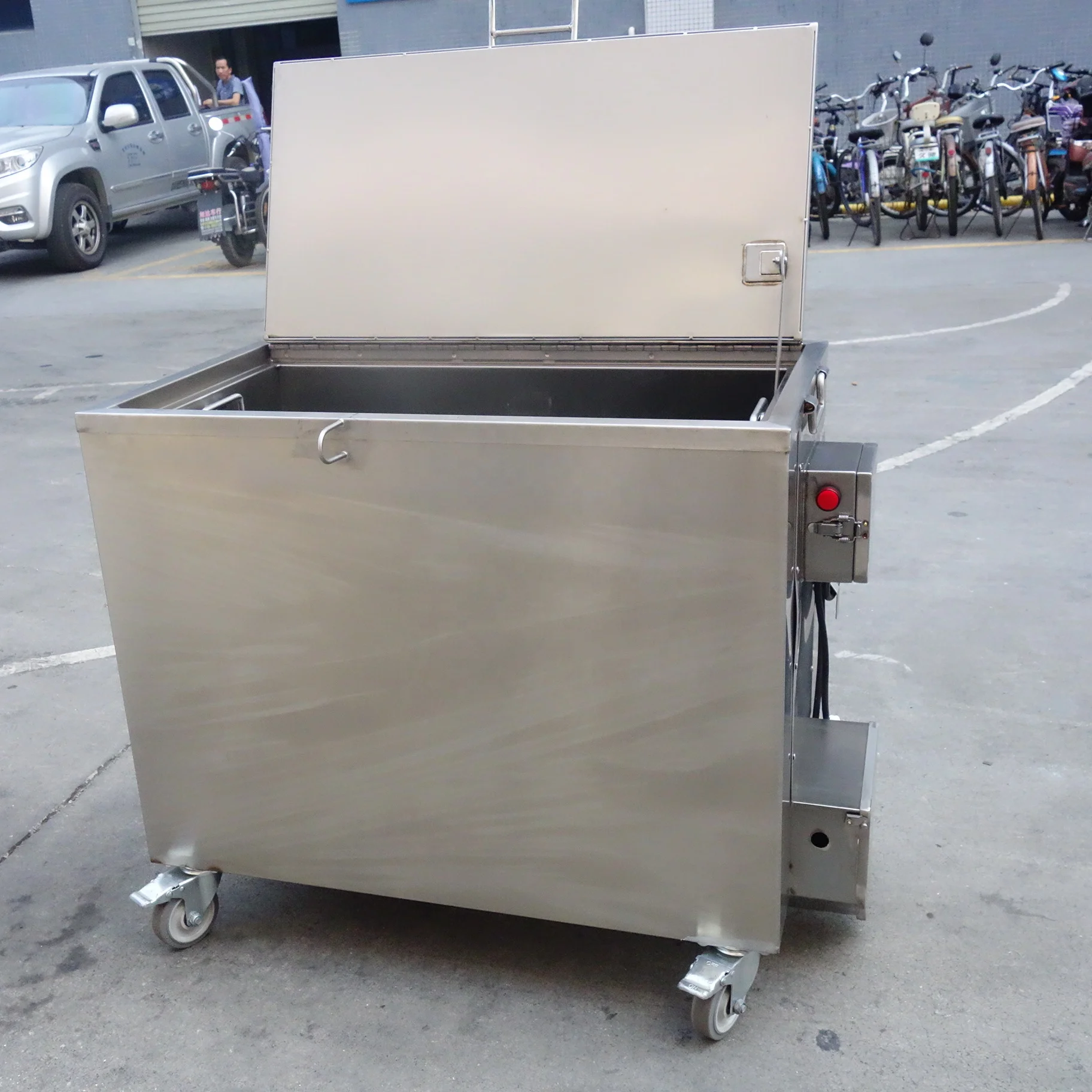 Commercial Kitchen Heated Soak Tank Cleaner for Pans hood filter Cleaning