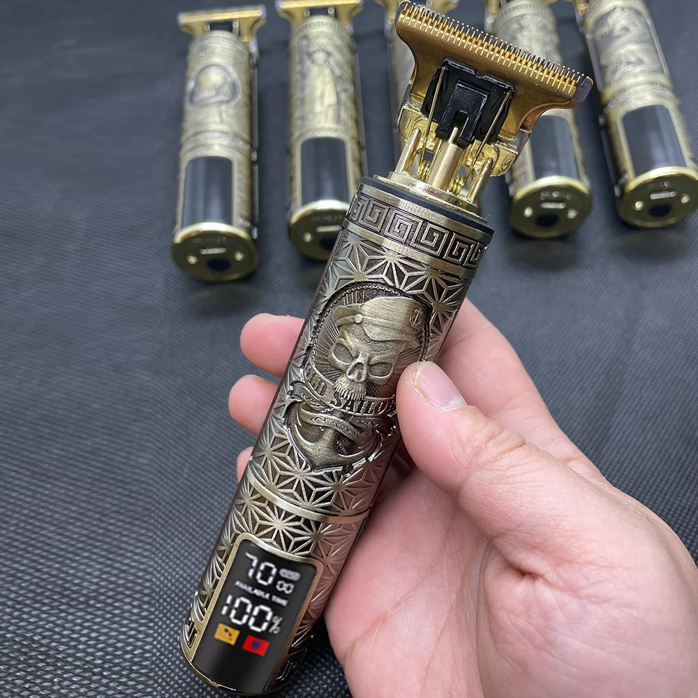 Custom Hair Cutting Machine Zero Gapped Hair Clipper Trimmer Vintage T9 Tondeuse A Cheveux T Blade Hair Trimmer