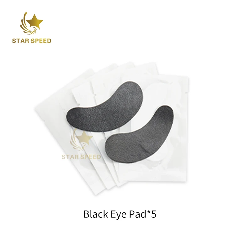 Private Logo 50pcs/bag UV Black Eye Patches High Quality Eyelash Extension Black Eyepatch Eyepad