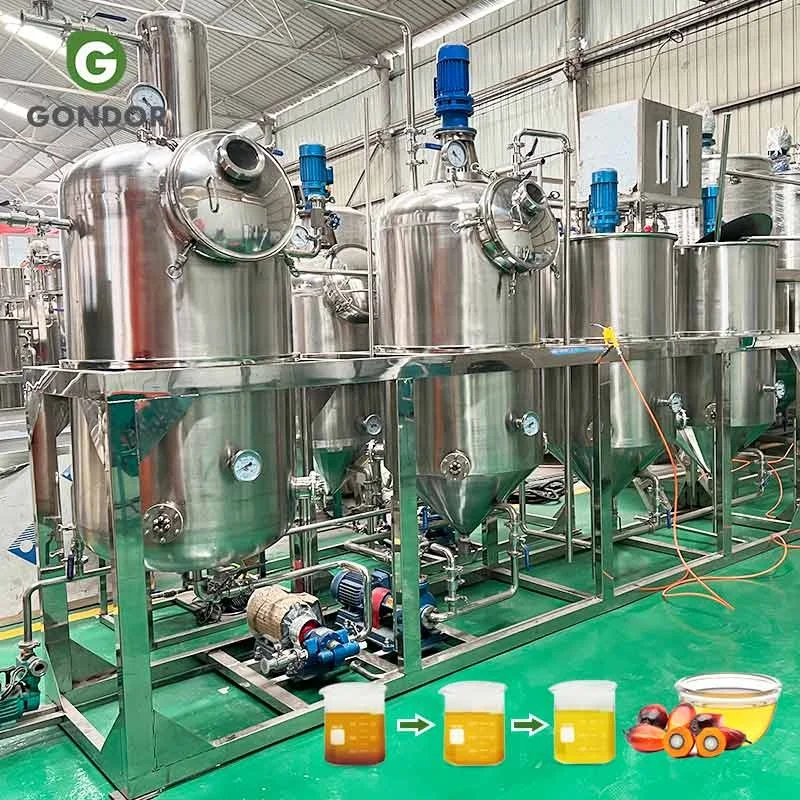 Olive Mustard Animal Fat Auto Oil Edible Small Scale Mini Refinery Refining Equipment Plant Machine Line