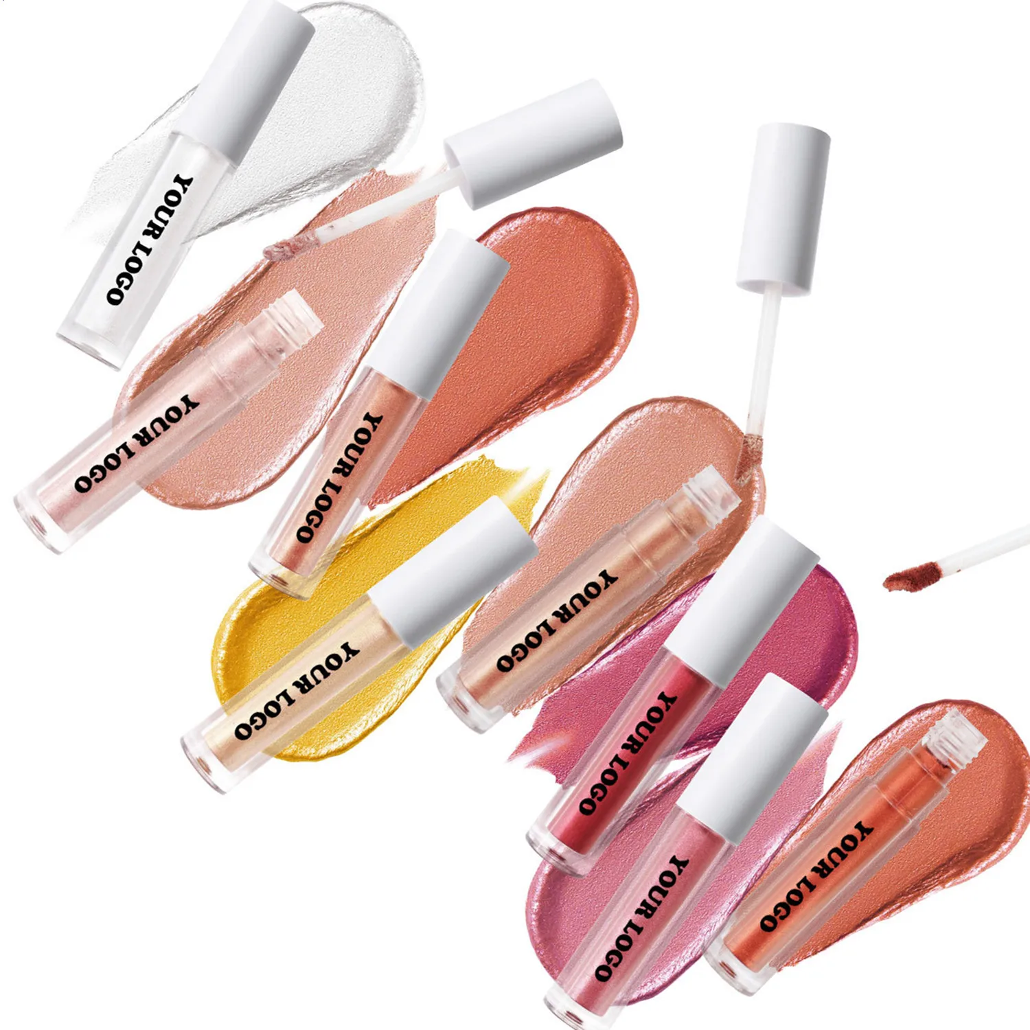 Single Color Shiny Glitter Glow Liquid Eyeshadow Long Wearing High Pigment Private Label Shimmer Makeup Vegan Liquid Eye Shadow