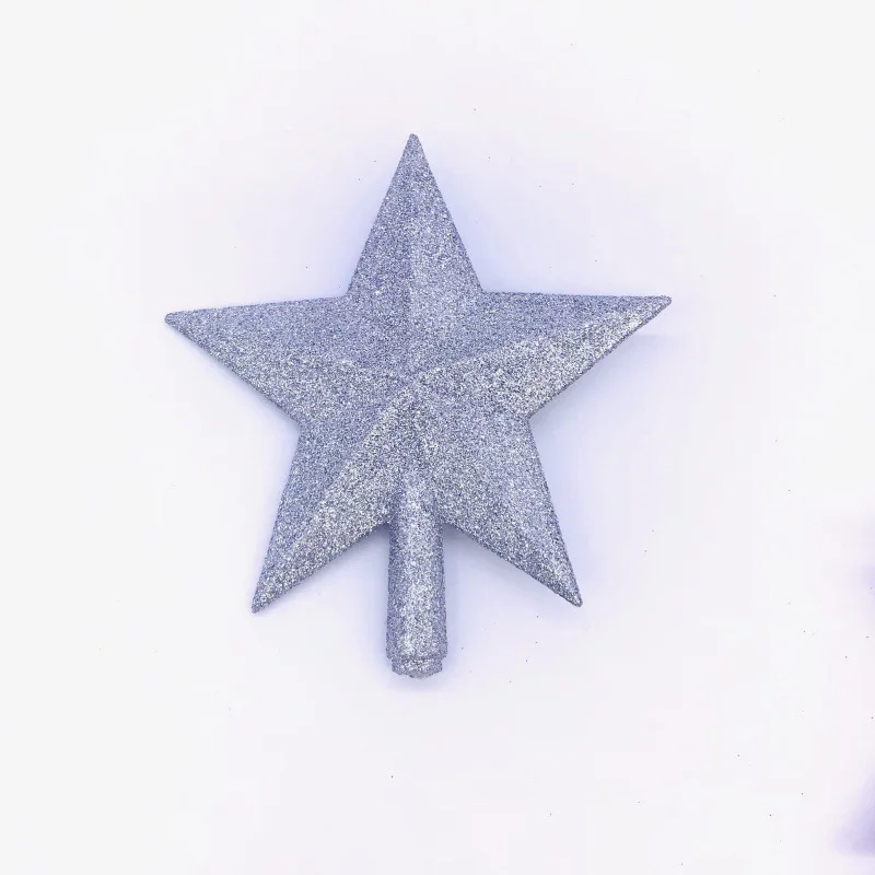 Christmas Star Christmas tree decorations 23cm golden Christmas tree pendant five pointed star with gold powder