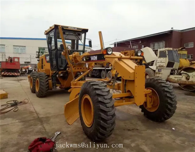 подержанный мотор грейдер Знаменитый бренд Caterpiller 140H с запасными частями для