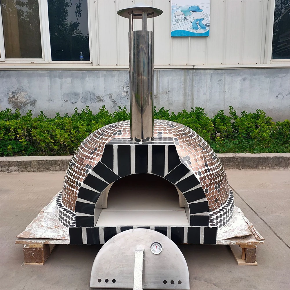 built-in volcanic rock  wood stone pizza oven price philippines temperature gauge outdoor pizza wood oven