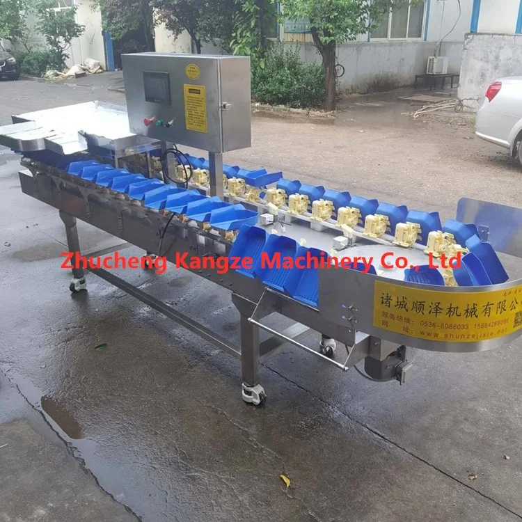 Low price sale 304 Stainless steel fish seafood shrimp weight sorting machine Chicken feet Wing Middle wing root grading machine