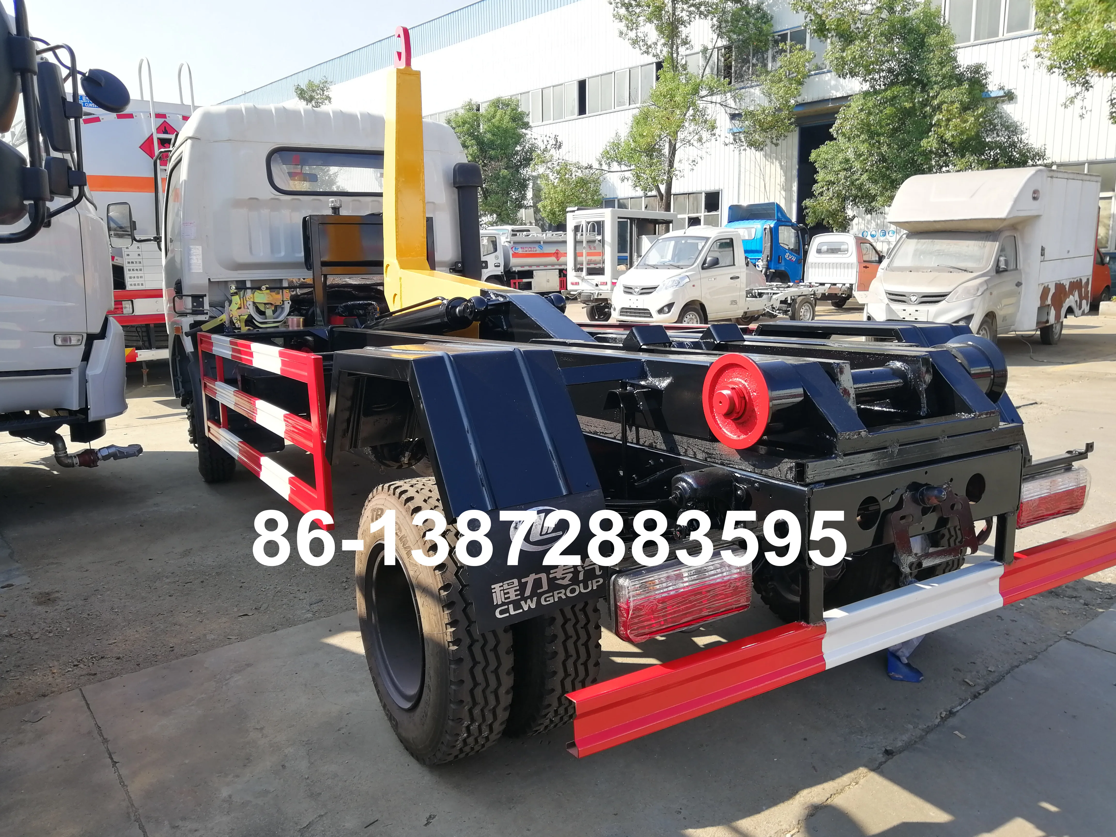 small size 6cbm arm roll garbage container lift trucks