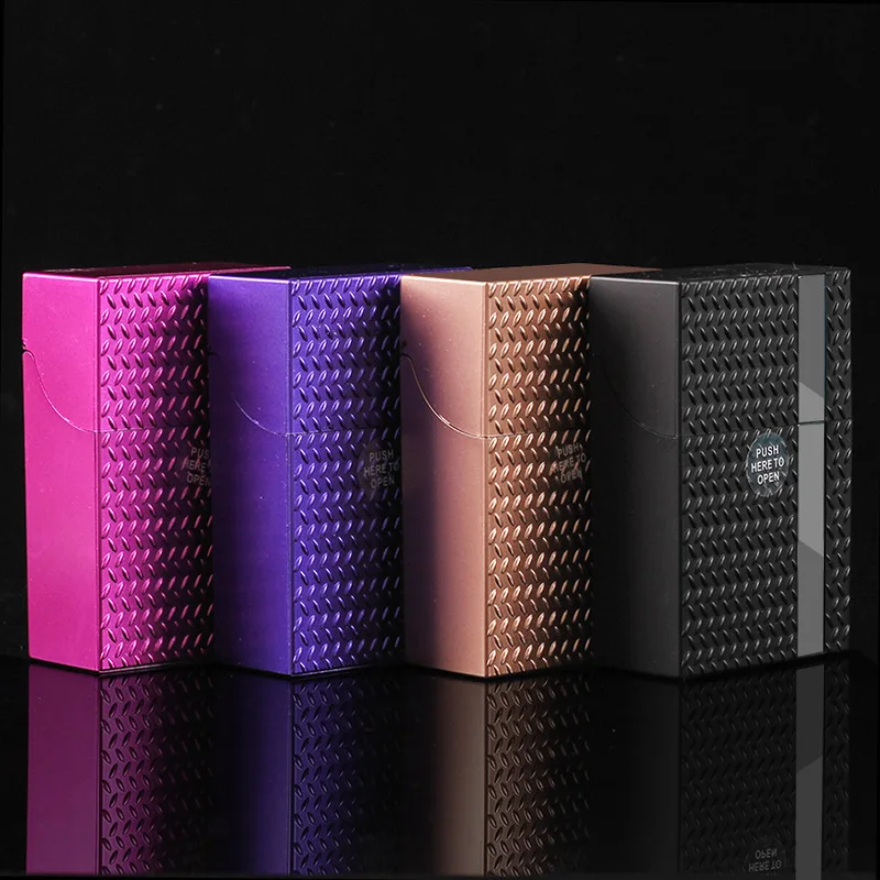 
Manufacturers selling high-quality portable 20pcs Automatic Opening Environmentally Friendly Plastic Cigarette Case 