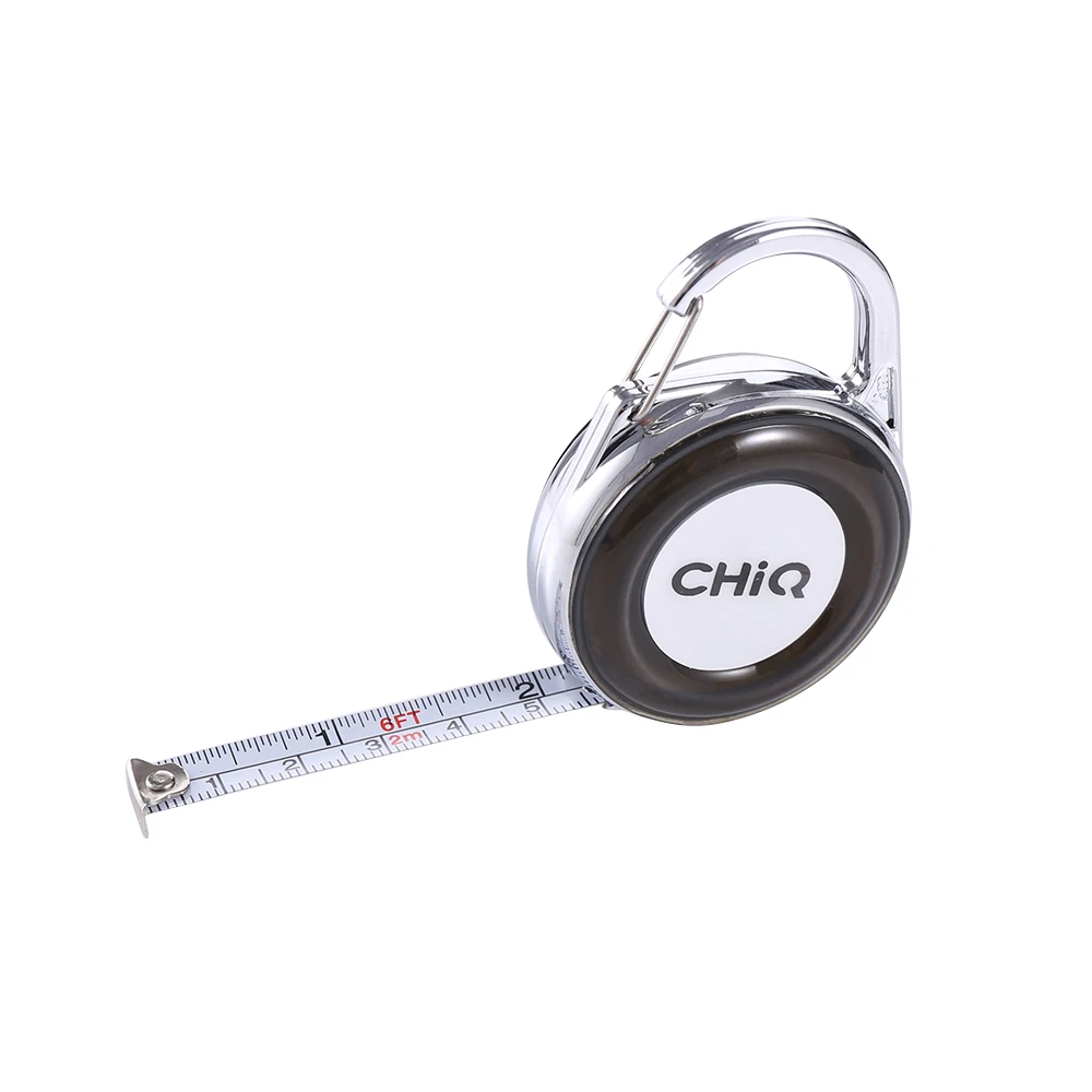 Portable Customized Lightweight Easy to Carry 2M/6FT Steel Tape Meter Gift Tape Measure with Carabiner