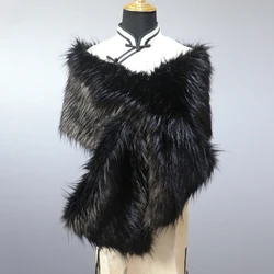 hot sale luxury soft fur shawl for wedding