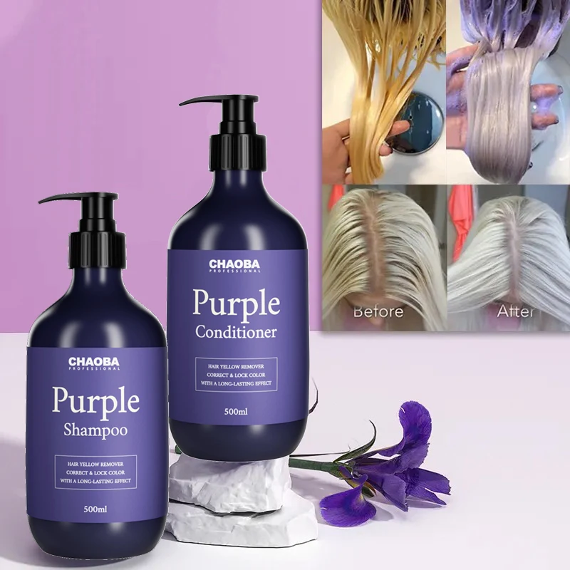 Private Label Purple Shampoo For Blonde Hair Anti- Brassy Purple Toner No Yellow Shampoo Salon Quality Violet Silver Shampoo