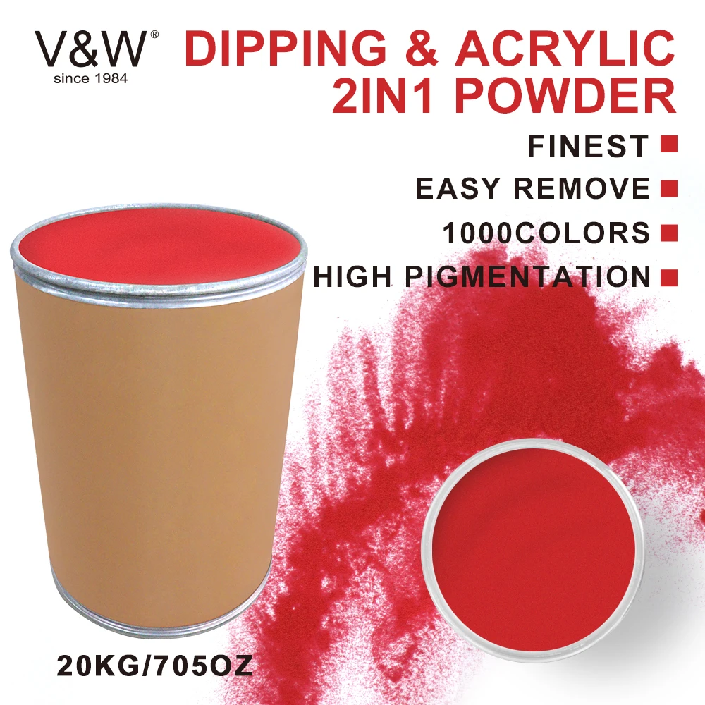 VW manufacturers 2 in 1 dip powder acrylic powder for nails dipping powder nails system