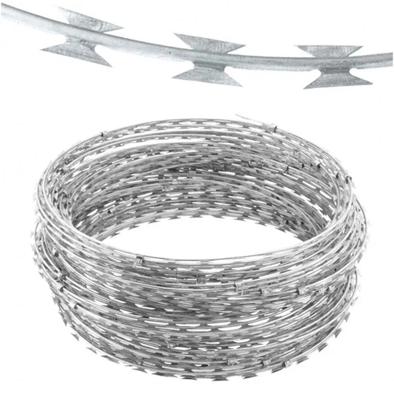 2022 Stainless Steel Galvanized Steel Razor Barbed Wire for Construction Sites