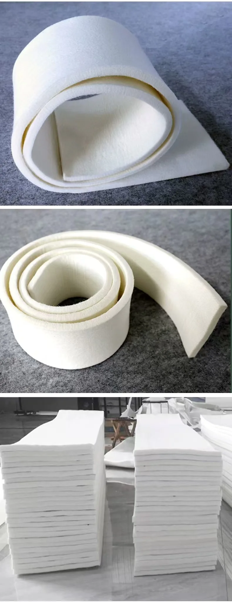 wholesale 3mm 5mm 10mm thick nature white 100% industrial wool felt fabric