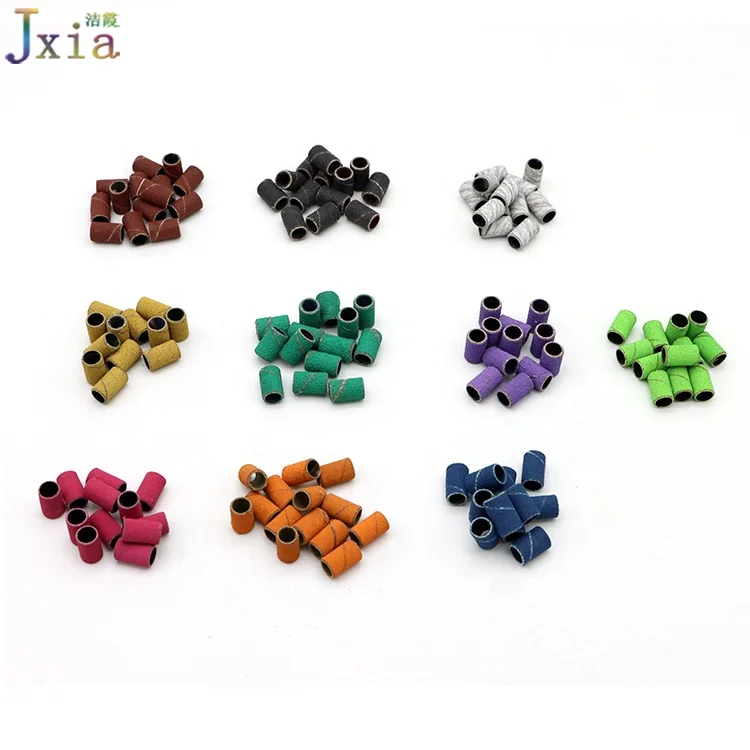 Jiexia Plastic Box Packing Fine Medium Coarse Zebra Nail Sanding Bands for Nails Machine