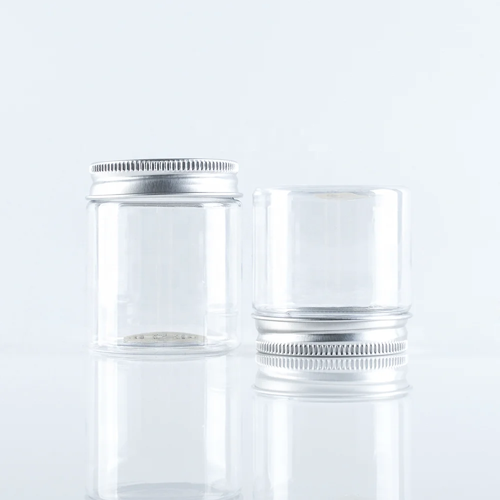 New product 30ml portable plastic PET transparent cosmetic jars empty dry food grade stock jar