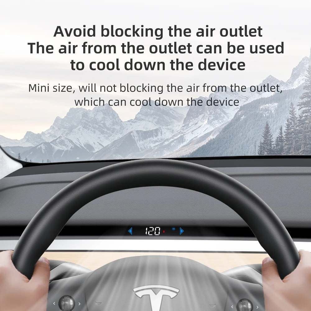 HUD T5 Tesla model 3 Y On Board Digital Speedometer GPS smart diagnostic tool Head Up Display