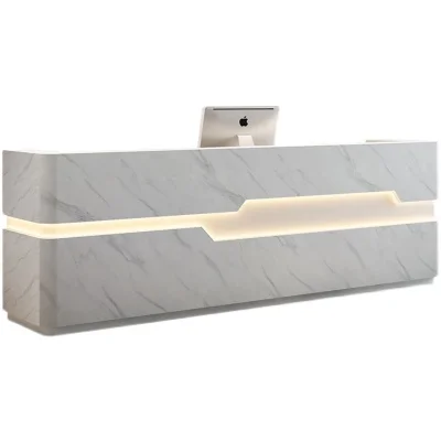 Стойка регистрации компании современная простая мраморная дуга для магазина одежды кассира стойка для салона красоты барная стойка на заказ