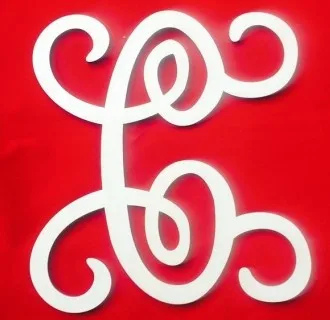 monogram font ornament MDF letter M