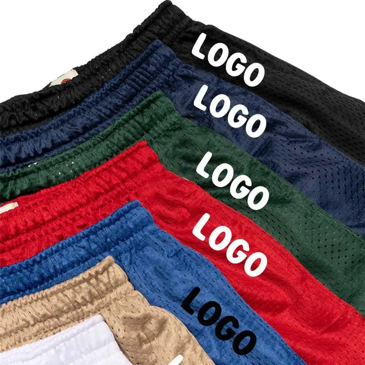 colorful blank mesh shorts polyester mesh basketball shorts double layer custom mesh shorts