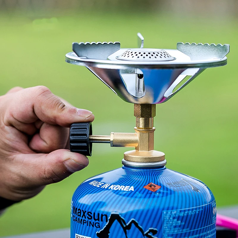 Mini integrated gas stove outdoor camping hiking portable gas burner stainless steel durable  gas cartridge stove burner coffee