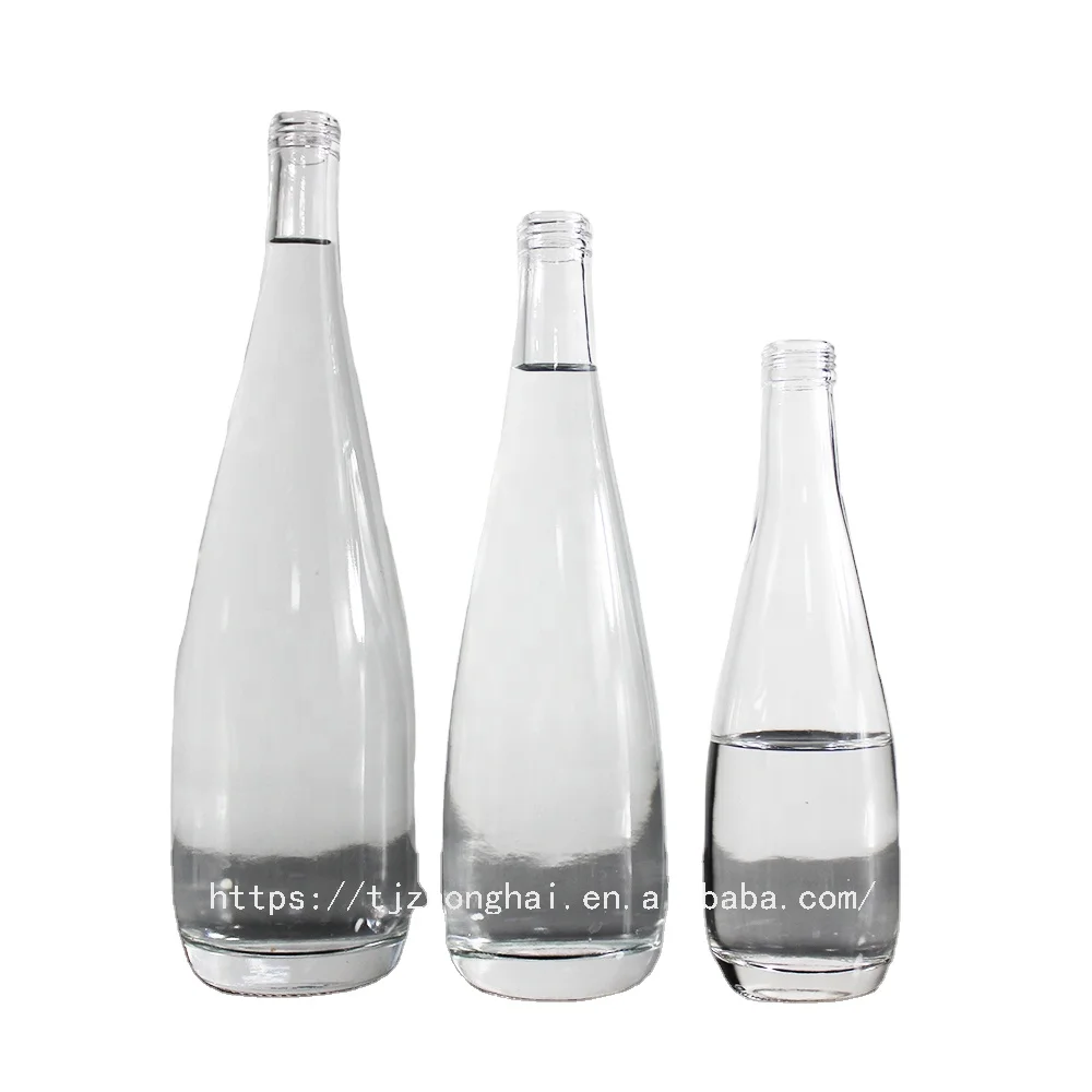 Hot sales water juice bottle super flint glass luxury spray color bottles cheap glass bottle