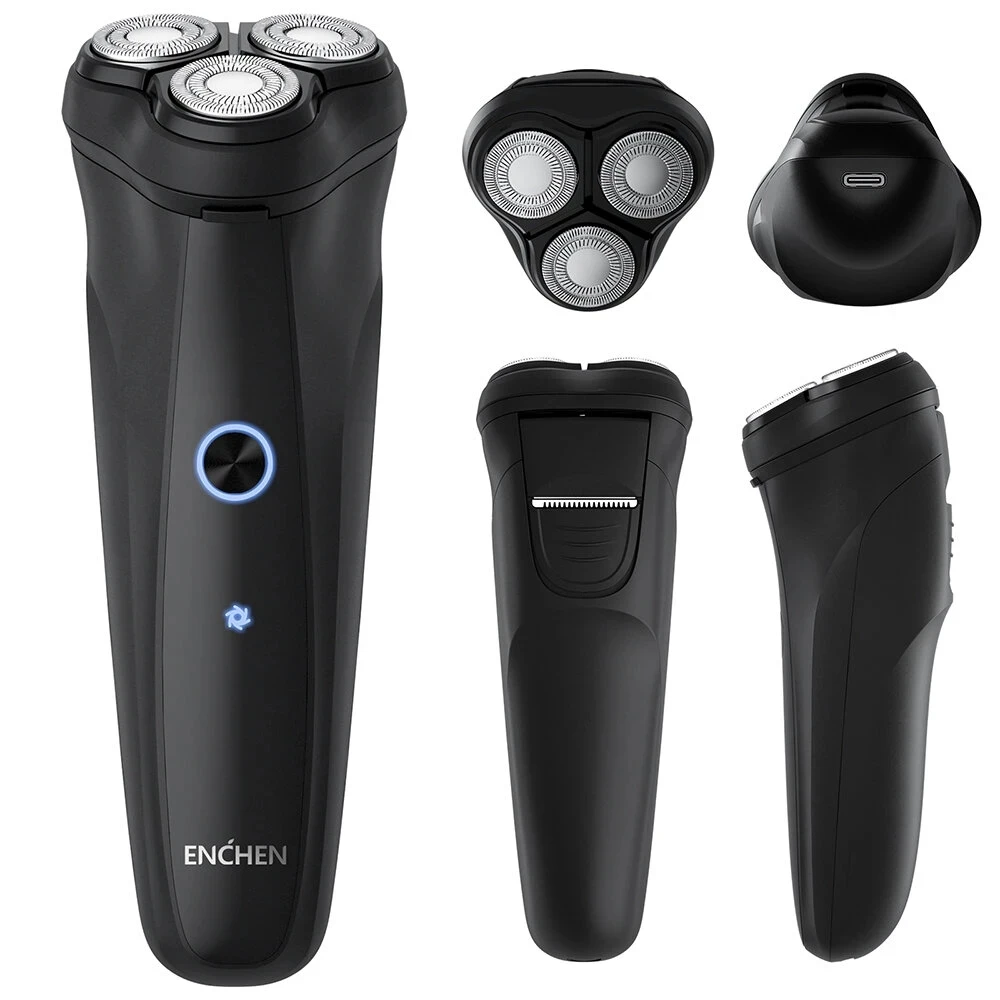 
ENCHEN Warrior Electric Shaver Razor Shaving Beard Machine for Men USB Rechargeable 3D Floating blade Dry Wet Beard Trimmer 