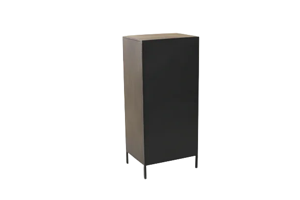 Golden Arts factory home furniture dinning room modern metal vertical stripe glass corner sideboard display cabinet