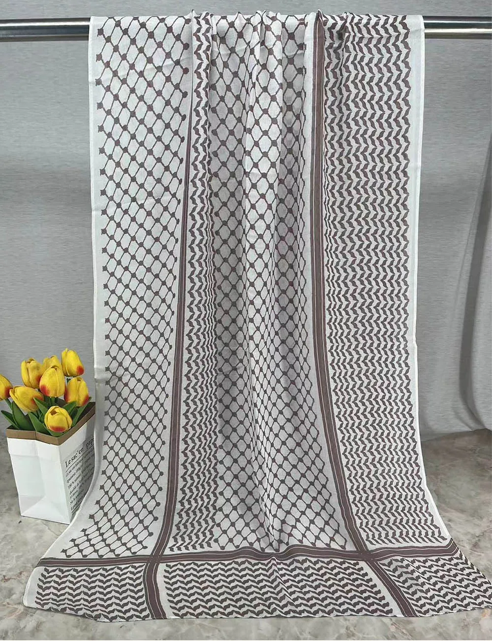 Hot Selling Modal cotton Scarf Printing Plaid New Arab Turban Checkered  Middle East Dubai Turkish Turban Scarfs Muslim Hijab