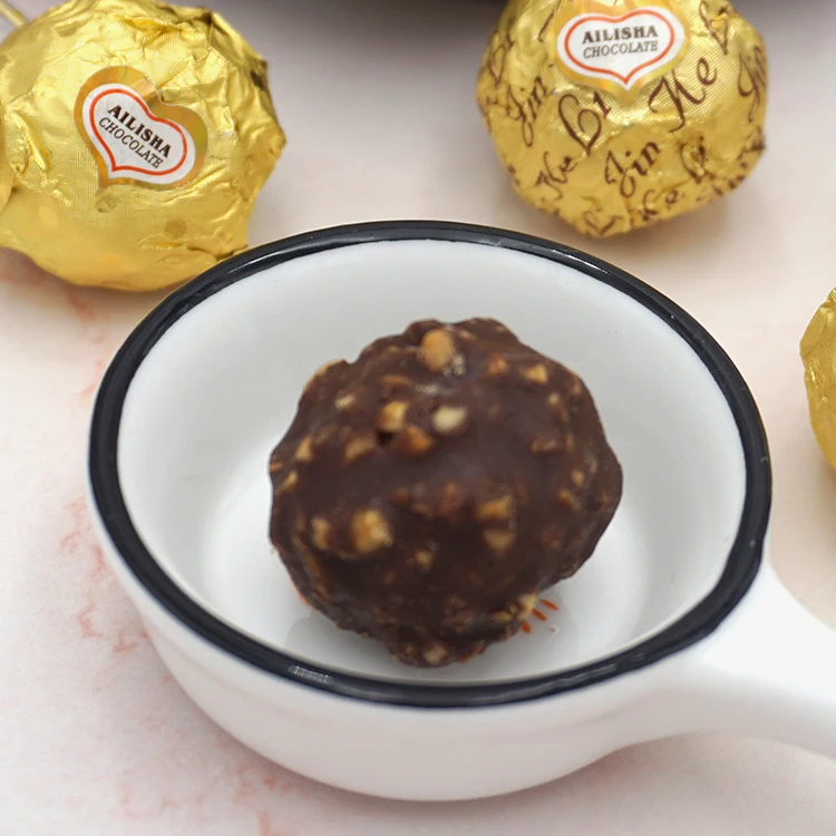16 pcs double twin heart wafer ball chocolate wholesale good price from China Manufacturer