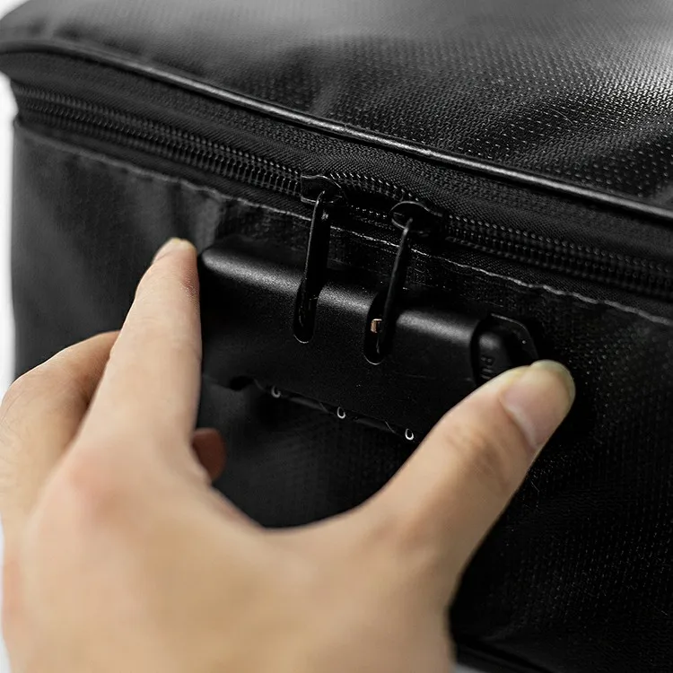 Portable Durable Fire-Resistant Important Document Case Premium Fireproof Waterproof Large Capacity with Combination Lock Bag