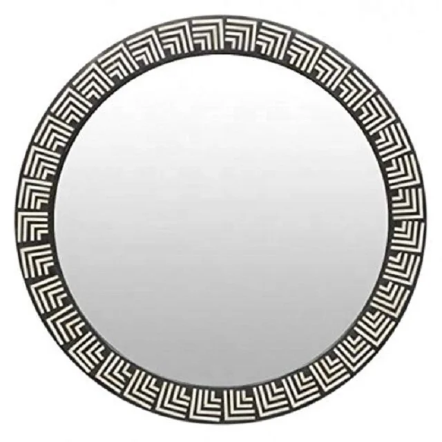 Inlay Mirror Frame Round Customized Color Handmade Handicraft Made to Order By United Trade World