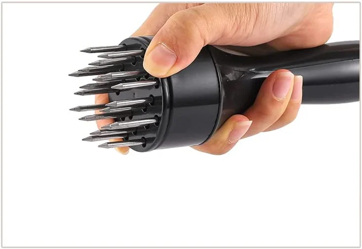 Hot sale Kitchen cooking tools multi-functional manual beef plastic handle stainless steel profession meat tenderizer needle