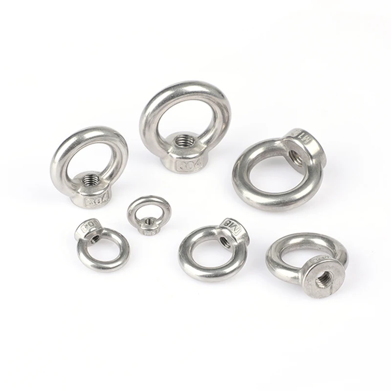 304 fastener Stainless steel pivoting eye nut screw with nut