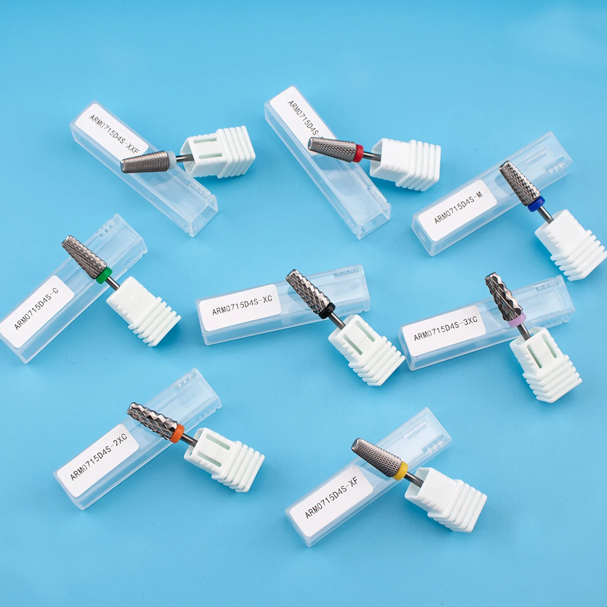 Misbeauty High quality Rose Gold Coating Tungsten Carbide Nail Drill Bits Carbide nail Drill Bits with Prevent dust from flying