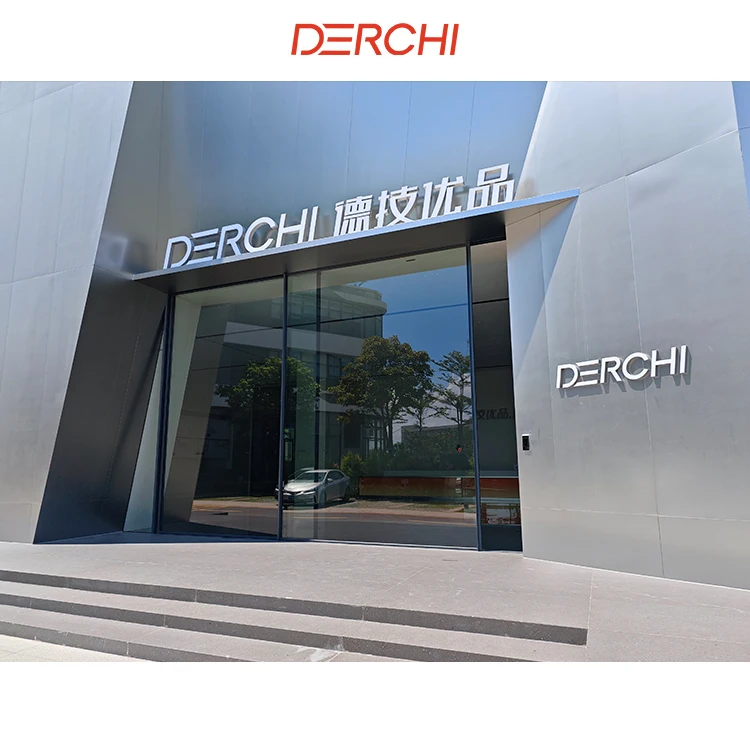 DERCHI USA CA Standard Modern Oversized 2 Pane Double Glazed Ultra Slimline Sightline/frame Aluminium sliding Glass doors