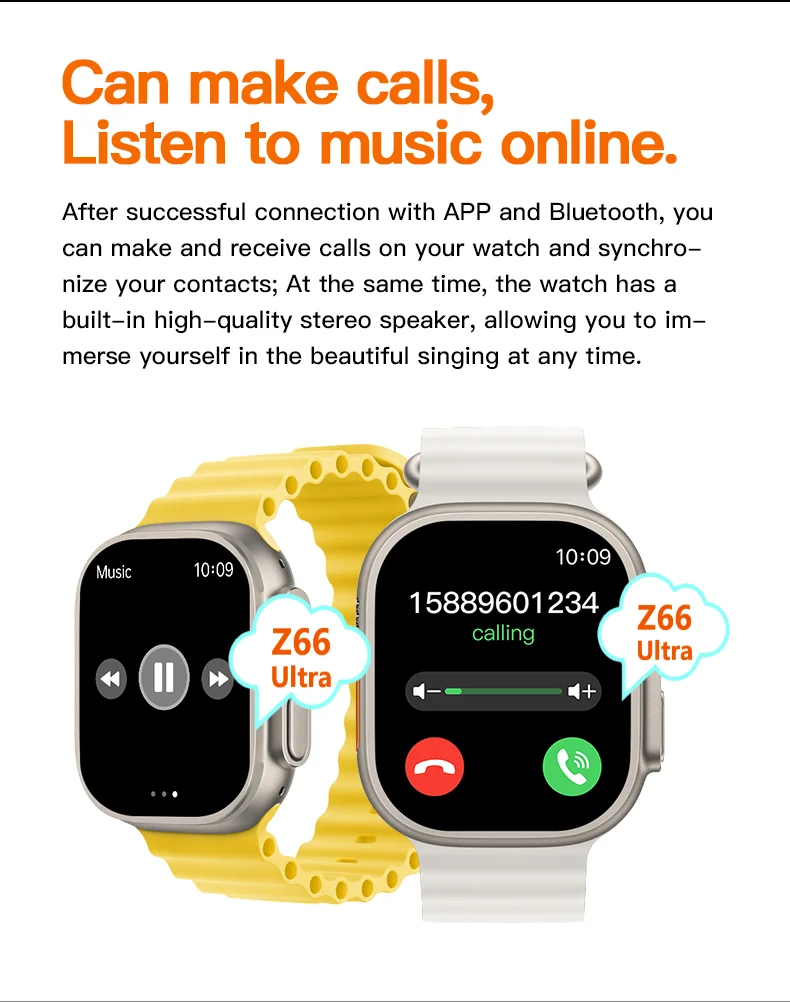 Good price z66ultra z66 ultra smartwatch 45mm 5 ui style ecg blood pressure heartrate detection series 8 z66 ultra smart watch