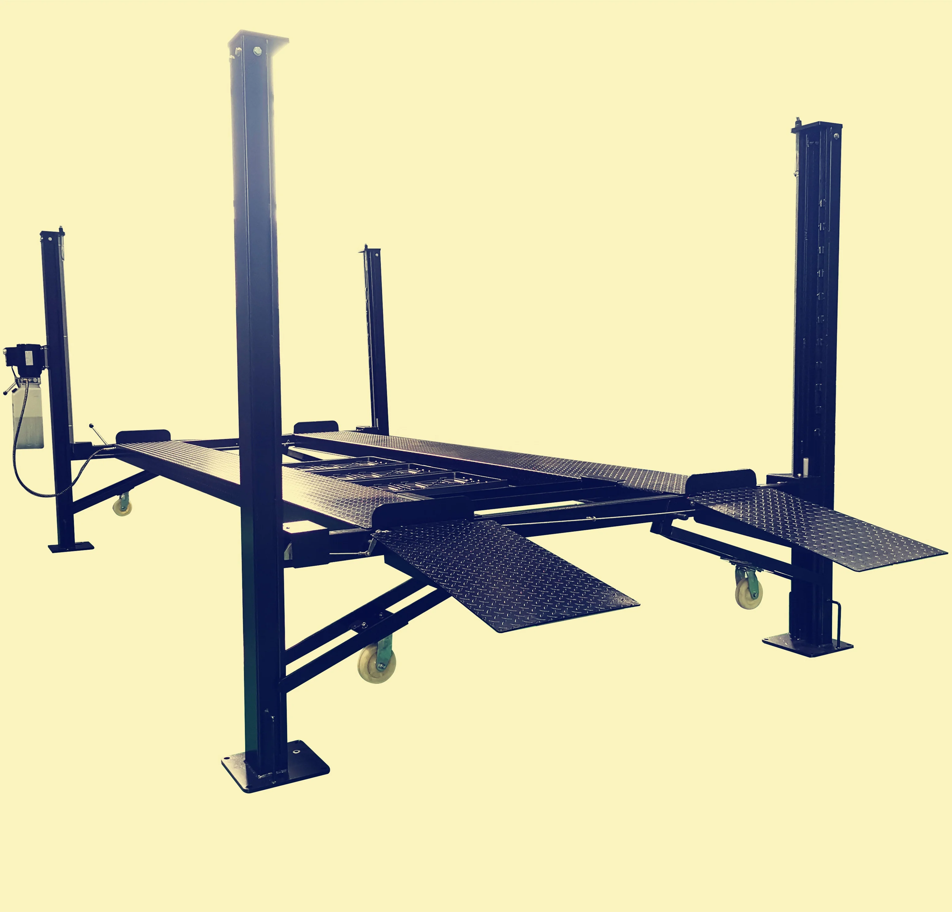 431XL size two car stop moveable four post car parking lift