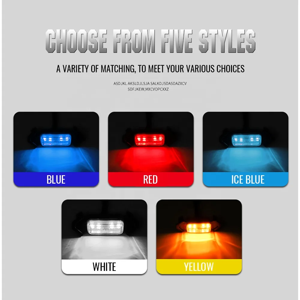 RUTENSE 12V Grid Warning Signal Light daytime running light  Car mid-grid light grill decoration lamp