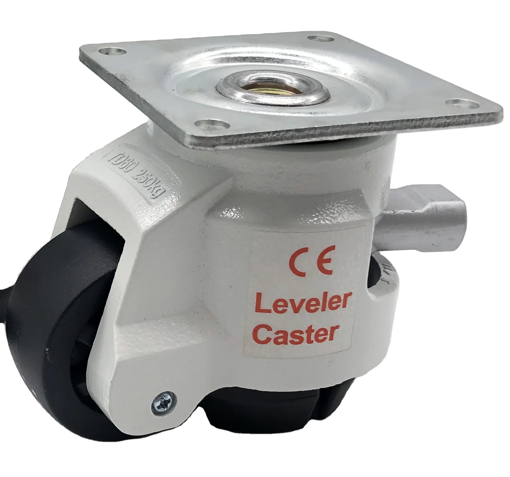 Top Plate 1100LB TD80 built-in ratcheting system leveling caster