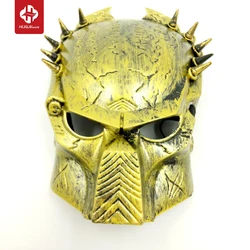 Predator Retro movie-themed horror AVPR Lone Wolf Full-face male PROM party mask silver and gold masquerade