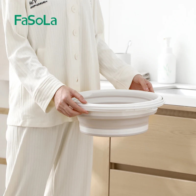 FaSoLa Collapsible Bucket 10L 2.6 Gallon Cleaning Bucket Mop Bucket Folding Foldable Portable Small Plastic Water Supplies