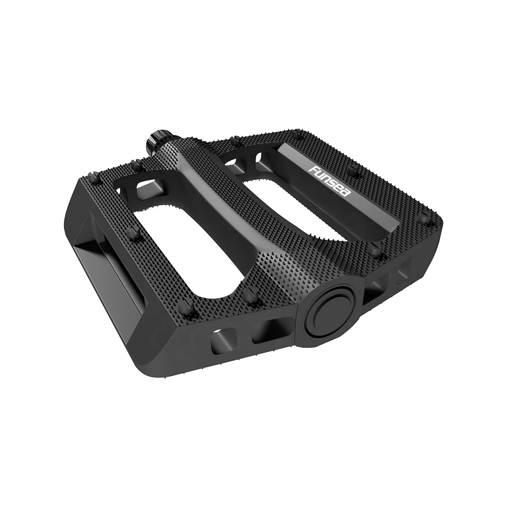 Funsea Pedals For Bicycle BMX Wheelie Stunt Bike Pedal Hexagon 6mm Chromoly Axle 9/16 Inch Cycling Nylon DU Bearing Concave