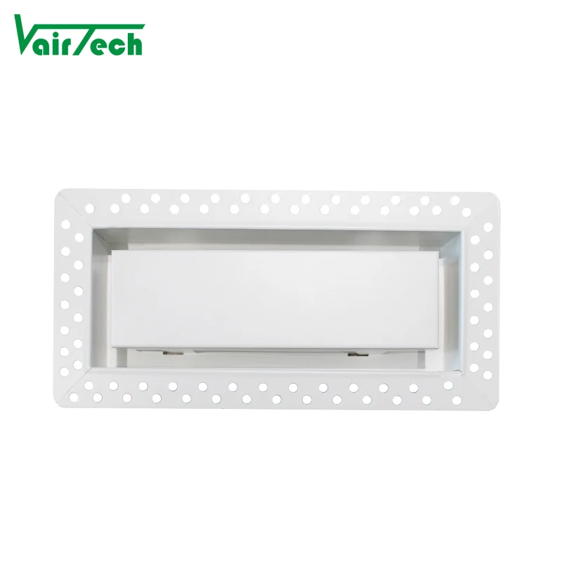 Hvac Ventilation Metal White Flush Wall Register Vent Ceiling 4x10 Metal Exhaust Drywall Mount Vent