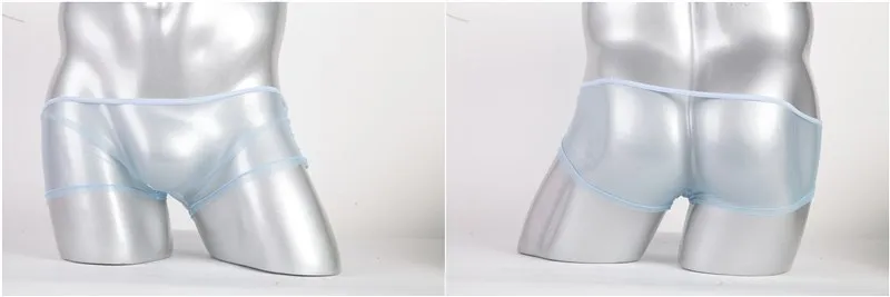 New Transparent sexy men boxers mesh boxers for men lingerie night club underwear