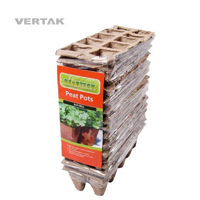 VERTAK paper tray, high quality recycled tray 2*5 paper seed tray cups