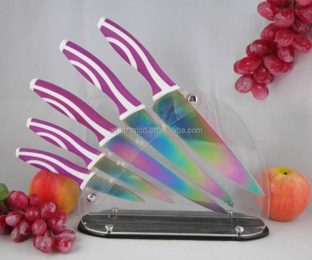 5pcs Colorful Kitchen Knife Set Royalty Line
