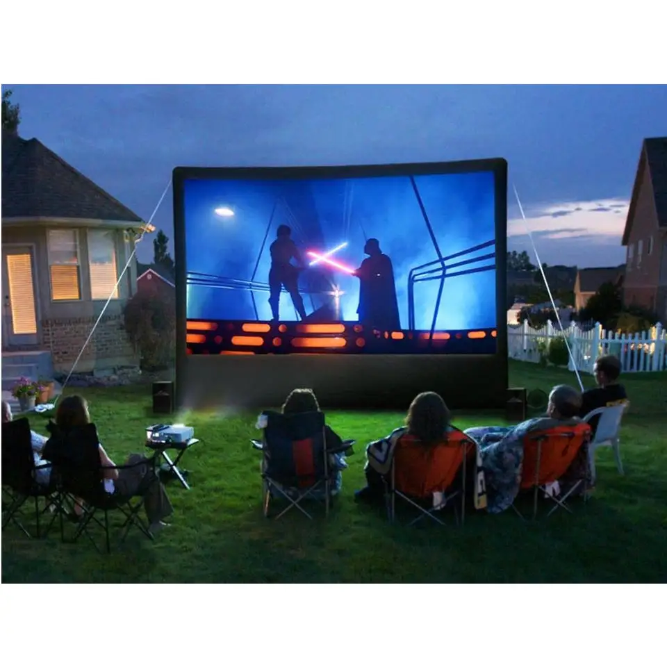 Open Air Cinema Inflatable Movie Screen Blow Up TV Screen Advertising Inflatable Movie Rear Projection