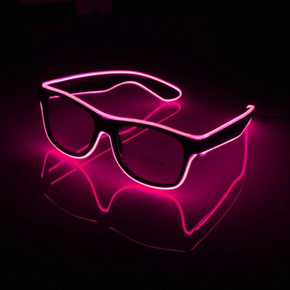 Flashing EL Glasses EL Wire USB LED Glasses Glow Party Supplies Lighting Gift Bright Light Festival Party Gift Glow led glasses