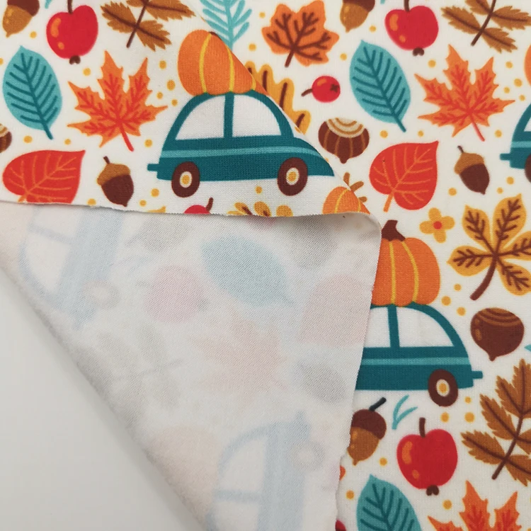 NO MOQ Polyester knit custom fabric printing stretchy dbp double brushed poly fabric