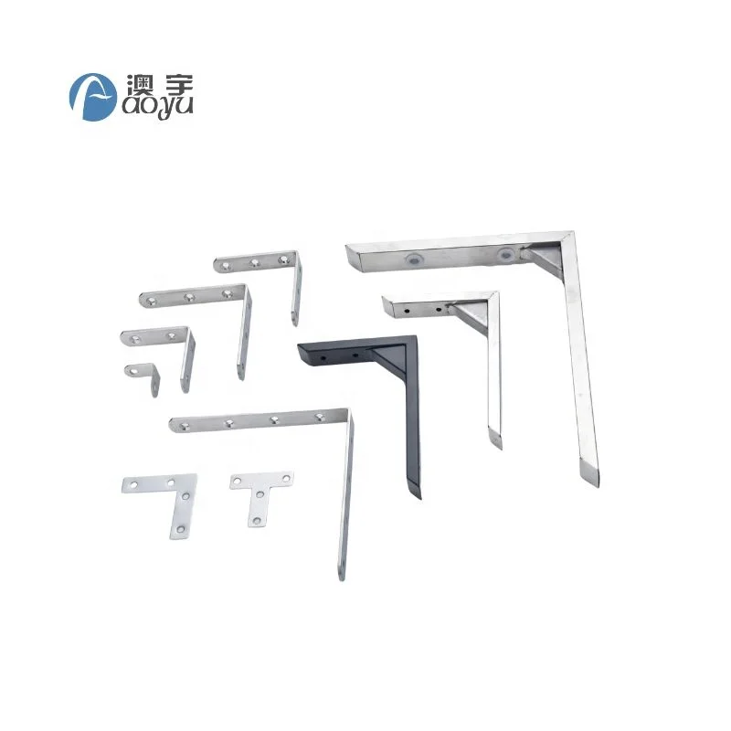Thickened triangular stainless steel bracket support frame wall mounted partition bracket offset stainless steel wall bracket